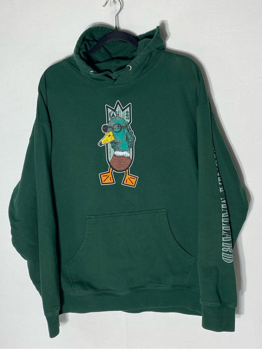 Dive Bomb Industries Forest Green Benny The Money Mallard Graphic Hoodie XL
